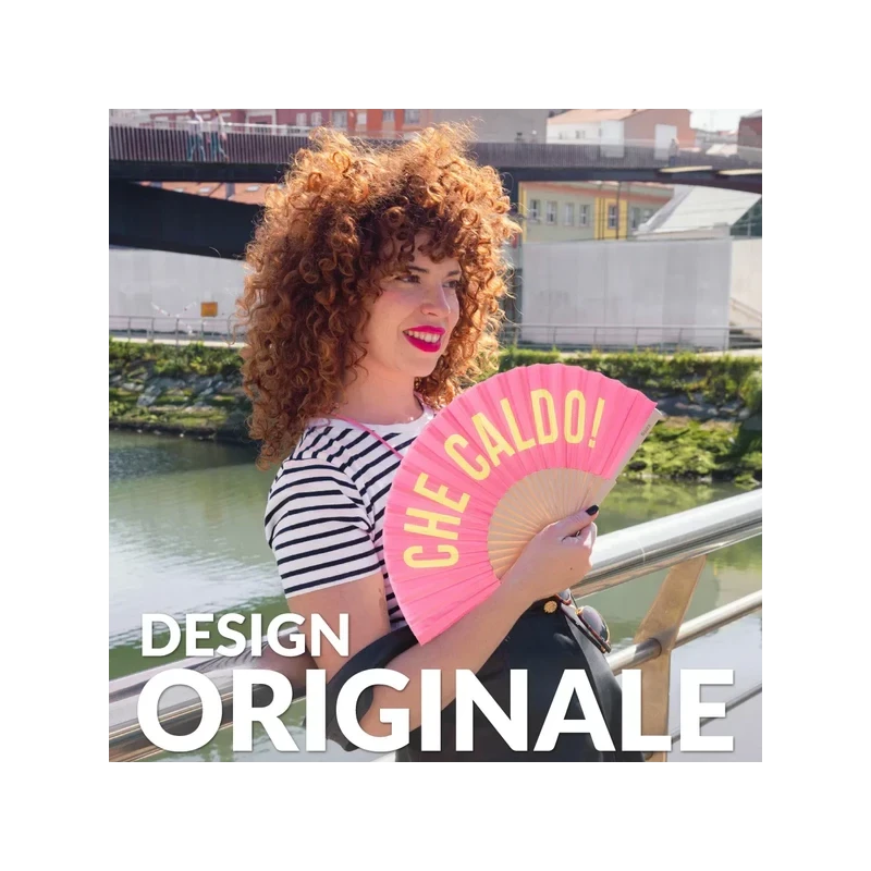 Fisura - Ventaglio "Che Caldo!" - Rosa e Giallo