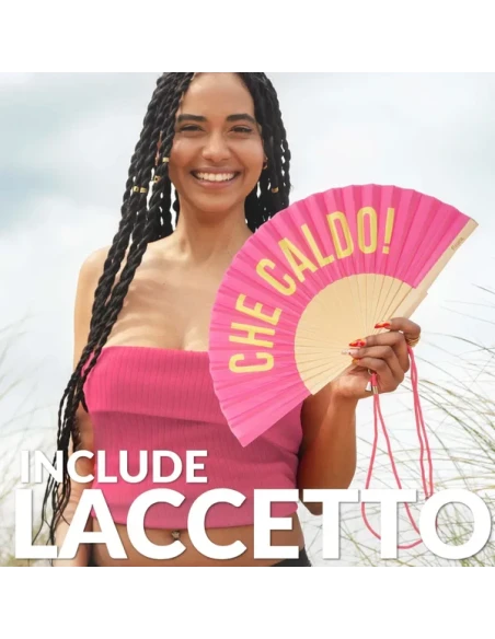 Fisura - Ventaglio "Che Caldo!" - Rosa e Giallo