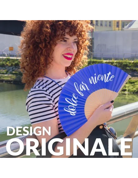 Fisura - Ventaglio "Dolce Far Niente" - Blu