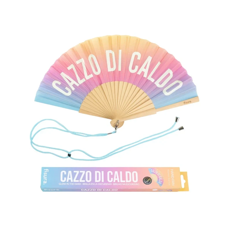 Fisura - "Ca**o di Caldo" Gradient Hand Fan - Phosphorescent