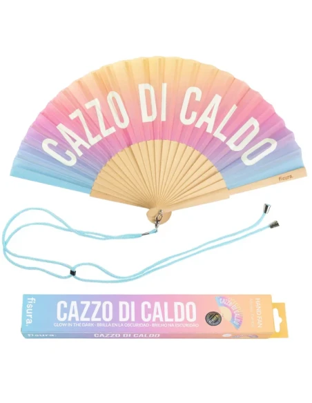 Fisura - "Ca**o di Caldo" Gradient Hand Fan - Phosphorescent