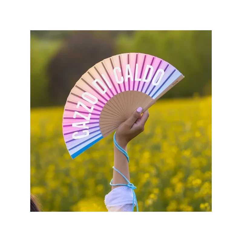 Fisura - "Ca**o di Caldo" Gradient Hand Fan - Phosphorescent