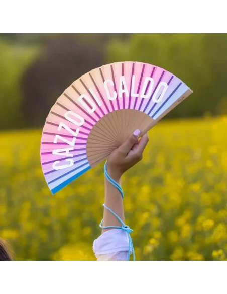 Fisura - "Ca**o di Caldo" Gradient Hand Fan - Phosphorescent
