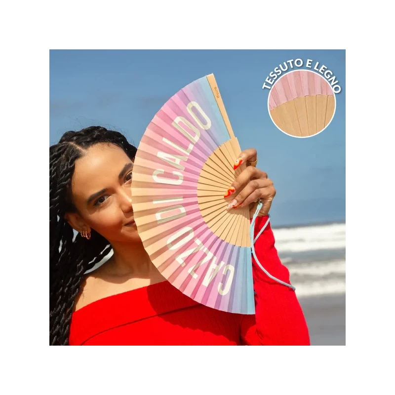 Fisura - "Ca**o di Caldo" Gradient Hand Fan - Phosphorescent