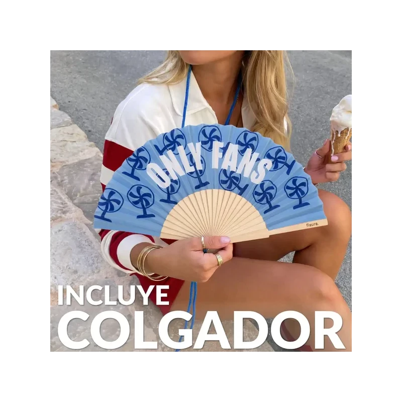 Fisura - "Only Fans" Hand Fan - Blue