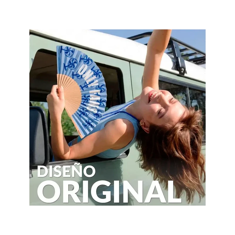 Fisura - "Only Fans" Hand Fan - Blue