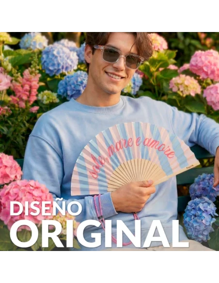 Fisura - "Sun, Sea and Love" Hand Fan