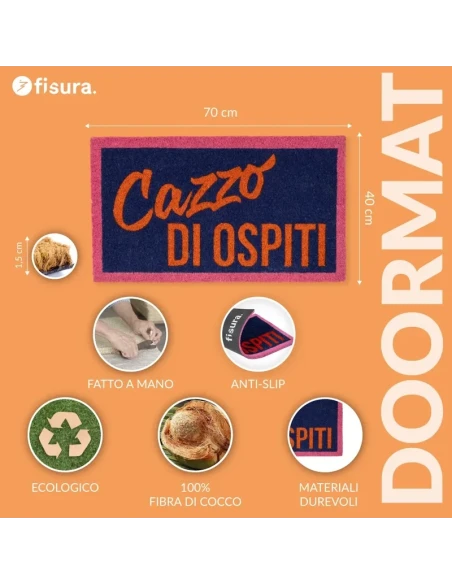 Fisura - "Ca**o di Ospiti" Doormat - Multicolor