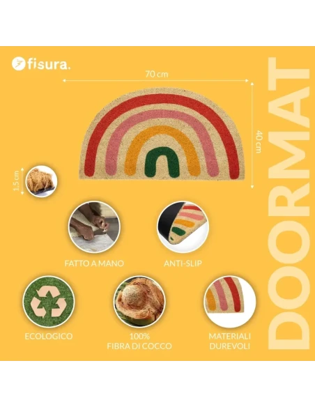 Fisura - "Rainbow Boho" Doormat - 40 x 70