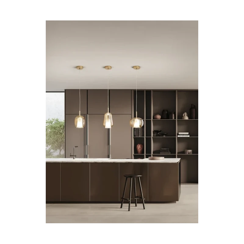 Ondaluce - Thelma 3 Single Pendant Lamp - Amber
