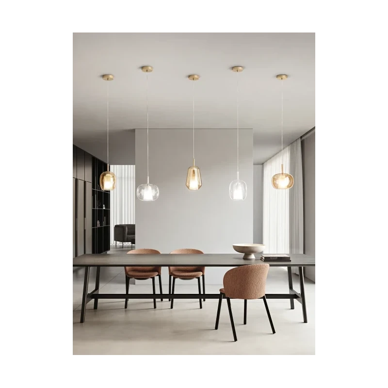 Ondaluce - Thelma 3 Single Pendant Lamp - Amber