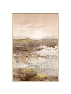 Camacho - Abstract Painting on Canvas with Natural Wood Frame - 80 x 120 cm