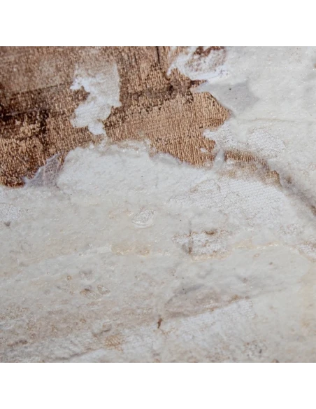 Camacho - Quadro Astratto su Tela con Cornice in Legno Naturale - 80 x 120 cm