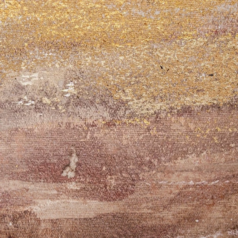 Camacho - Quadro Astratto su Tela con Cornice in Legno Naturale - 80 x 120 cm