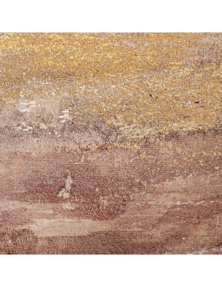 Camacho - Quadro Astratto su Tela con Cornice in Legno Naturale - 80 x 120 cm