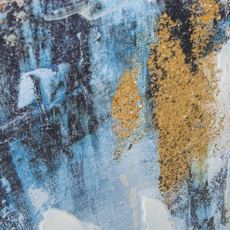 Camacho - Abstract Canvas with Natural Wood Frame - 80 x 120 cm