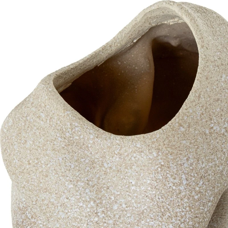 Camacho - Abstract Resin Vase - Beige