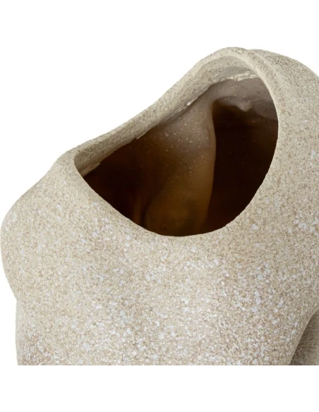 Camacho - Abstract Resin Vase - Beige
