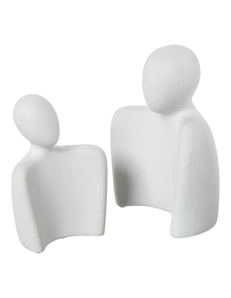 Camacho - Decorazione Coppia in Ceramica - Bianco