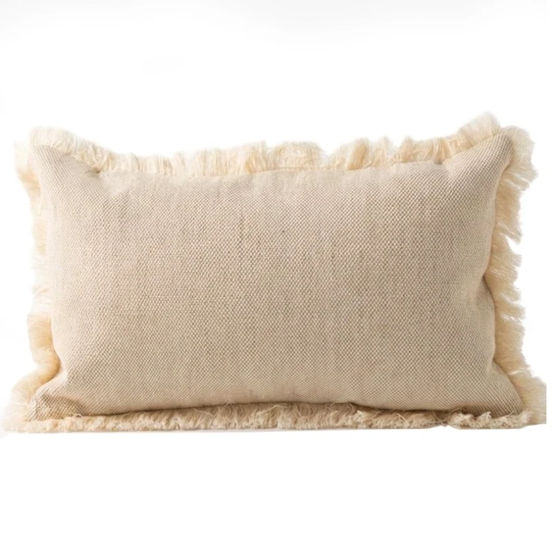 Camacho - Beige Raw Cotton Cushion - 50x30