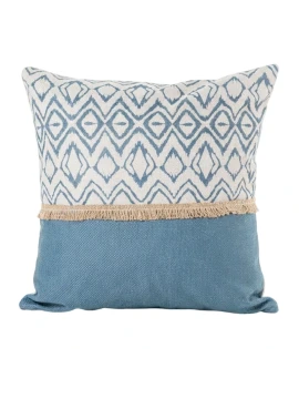 Camacho - Cuscino Blu con Decorazioni - 45x45