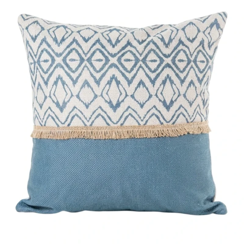 Camacho - Cuscino Blu con Decorazioni - 45x45