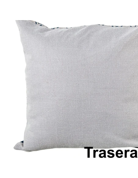Camacho - Cuscino Blu con Decorazioni - 45x45