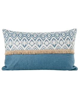 Camacho - Cuscino Blu con Decorazioni - 50x30