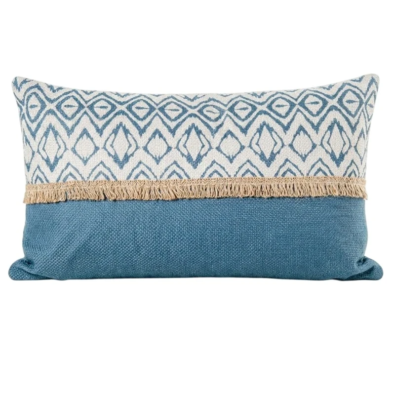 Camacho - Blue Cushion with Decorations - 50x30