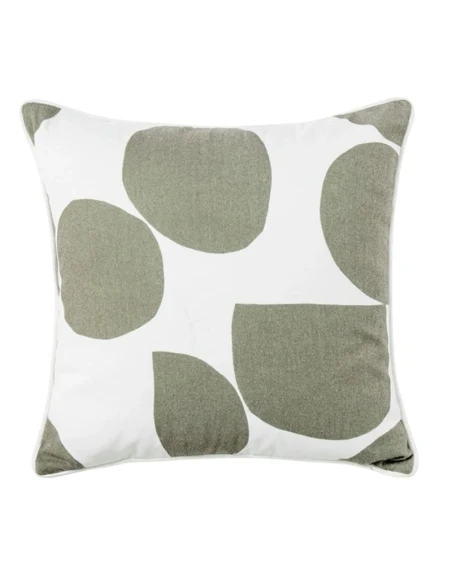 Camacho - Cuscino Decorato Verde e Bianco - 45 x 45