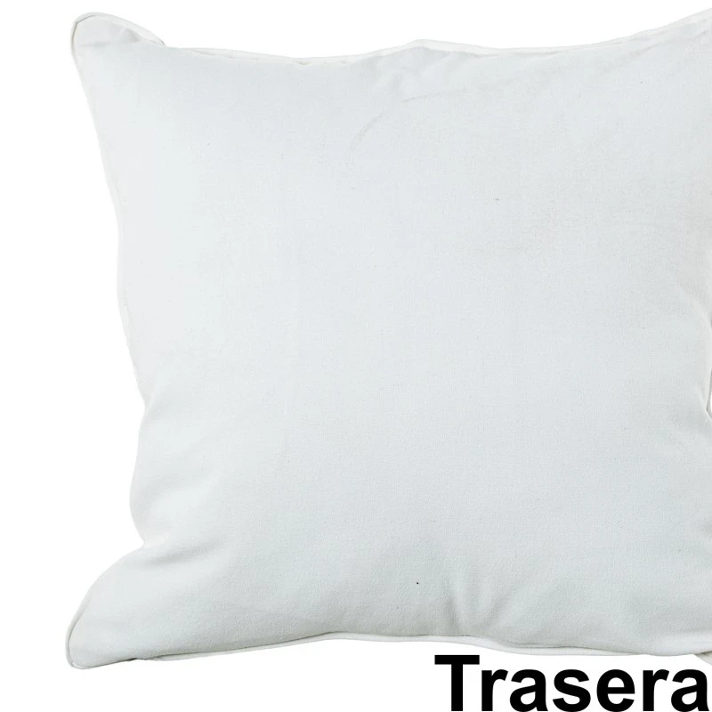 Camacho - Green and White Decorated Cushion - 45 x 45