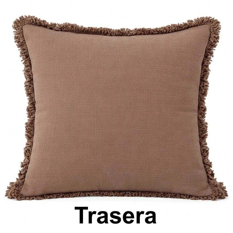 Camacho - Cuscino Marrone a Doppia Faccia e Cerniera - 45x45