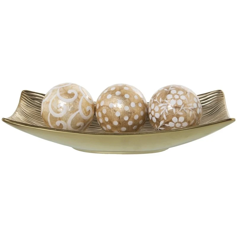 Camacho - Centrotavola Rettangolare In Ceramica - Oro