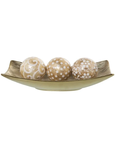 Camacho - Centrotavola Rettangolare In Ceramica - Oro