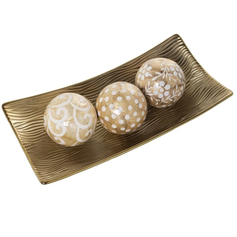 Camacho - Centrotavola Rettangolare In Ceramica - Oro