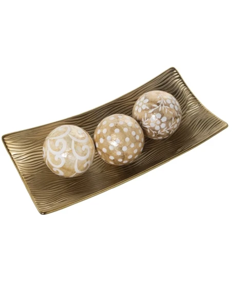 Camacho - Centrotavola Rettangolare In Ceramica - Oro