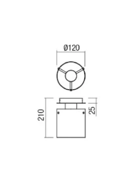 Redo Group - Lou Lampada da Soffitto - Nero Spazzolato / Sfumato Fumè