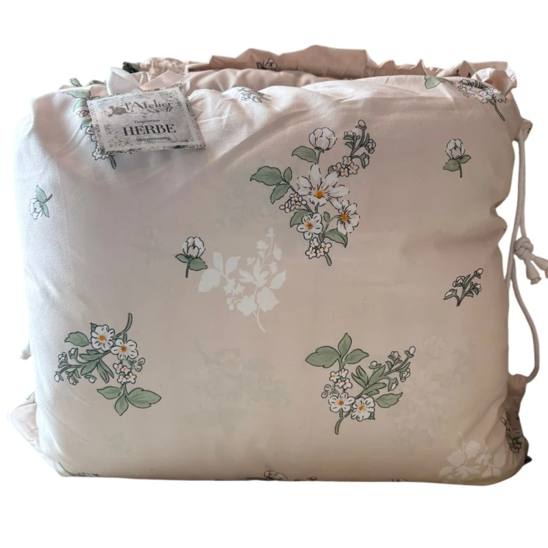 L'atelier 17 - Double-Sided Quilt with Herbe Pillowcases - 260 x 260