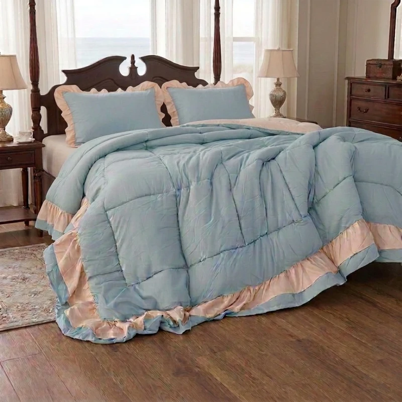 L'atelier 17 - Trapunta Cloud 260X260 - Azzurro / Biscotto