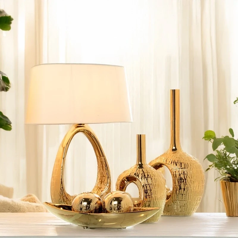 Camacho - Golden Ceramic Centerpiece - 39 x 13 x 7.5 cm