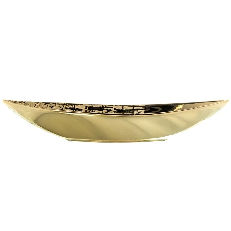 Camacho - Centrotavola in Ceramica Dorata - 39 x 13 x 7.5 cm