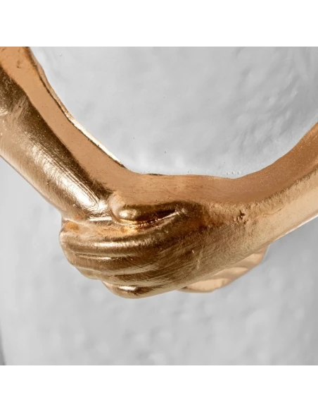 Camacho - White/Gold Ceramic Woman Decoration - 15 x 10 x 44 cm