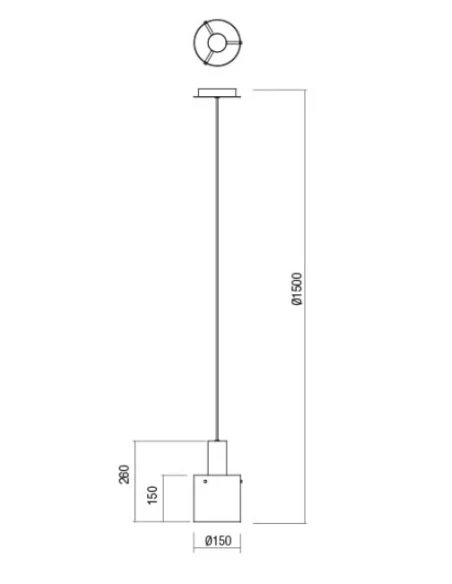 Redo Group - Lou Single Pendant Lamp - Brushed Black / Smoked Shade