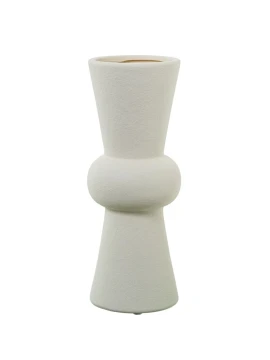 Camacho - Cream Ceramic Vase - 11 x 11 x 28 cm