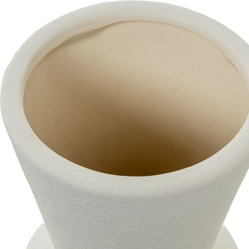 Camacho - Vaso in Ceramica Crema - 11 x 11 x 28 cm