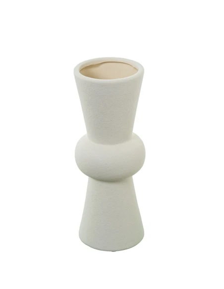 Camacho - Cream Ceramic Vase - 11 x 11 x 28 cm