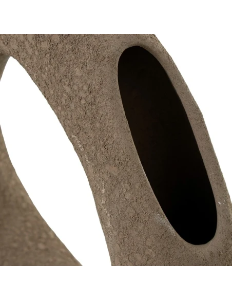 Camacho - Ceramic Ring Vase - Dark Brown