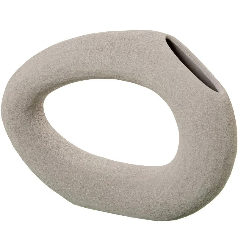 Camacho - Ceramic Ring Vase - Light Brown