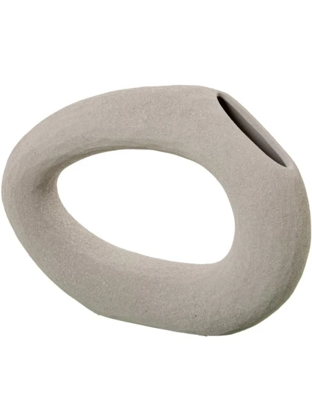Camacho - Ceramic Ring Vase - Light Brown