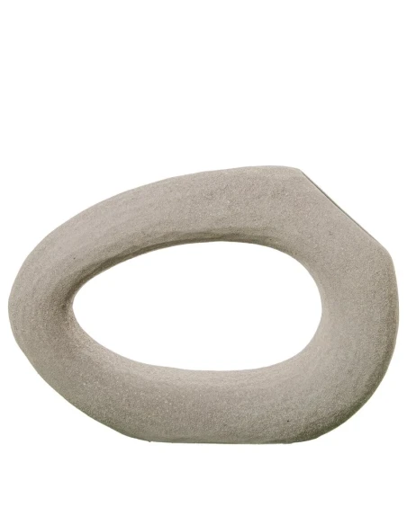 Camacho - Ceramic Ring Vase - Light Brown